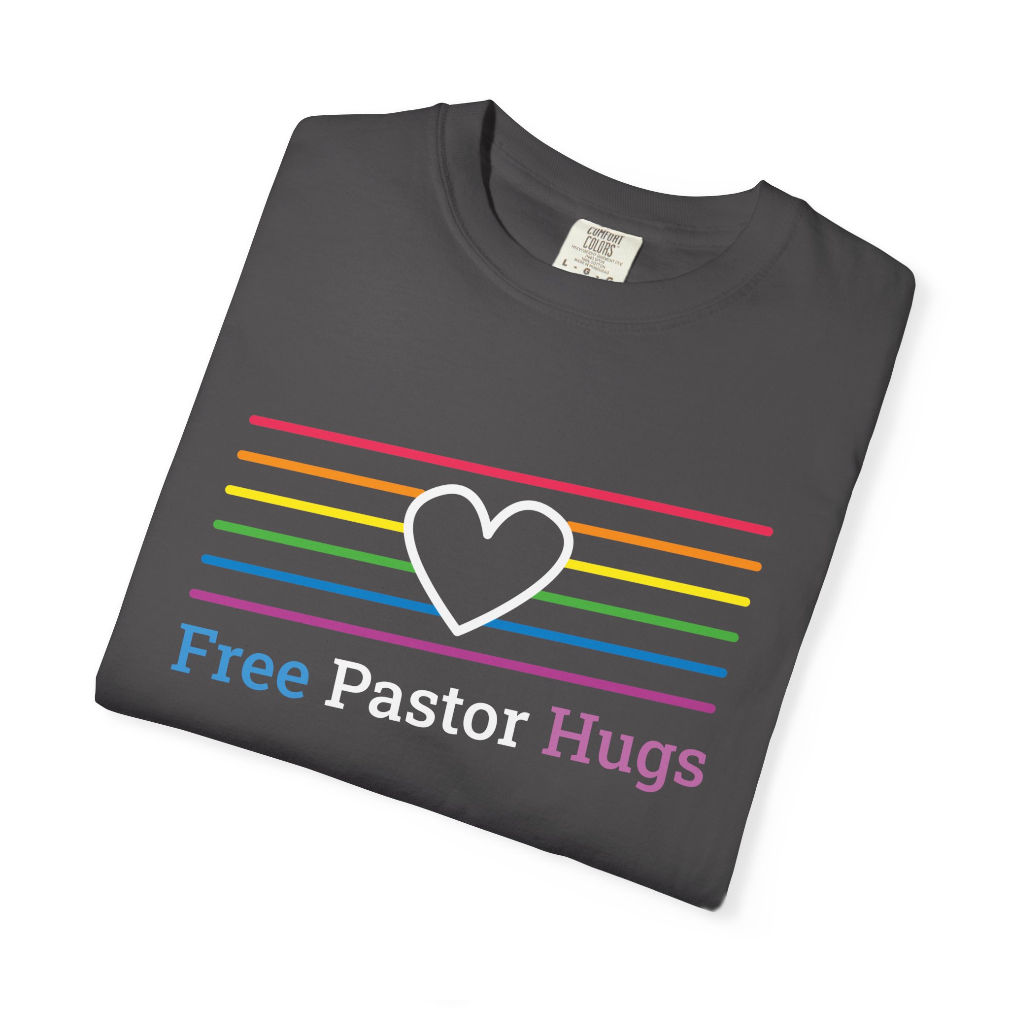 "Free Pastor Hugs" Pride T-Shirt - Image 18