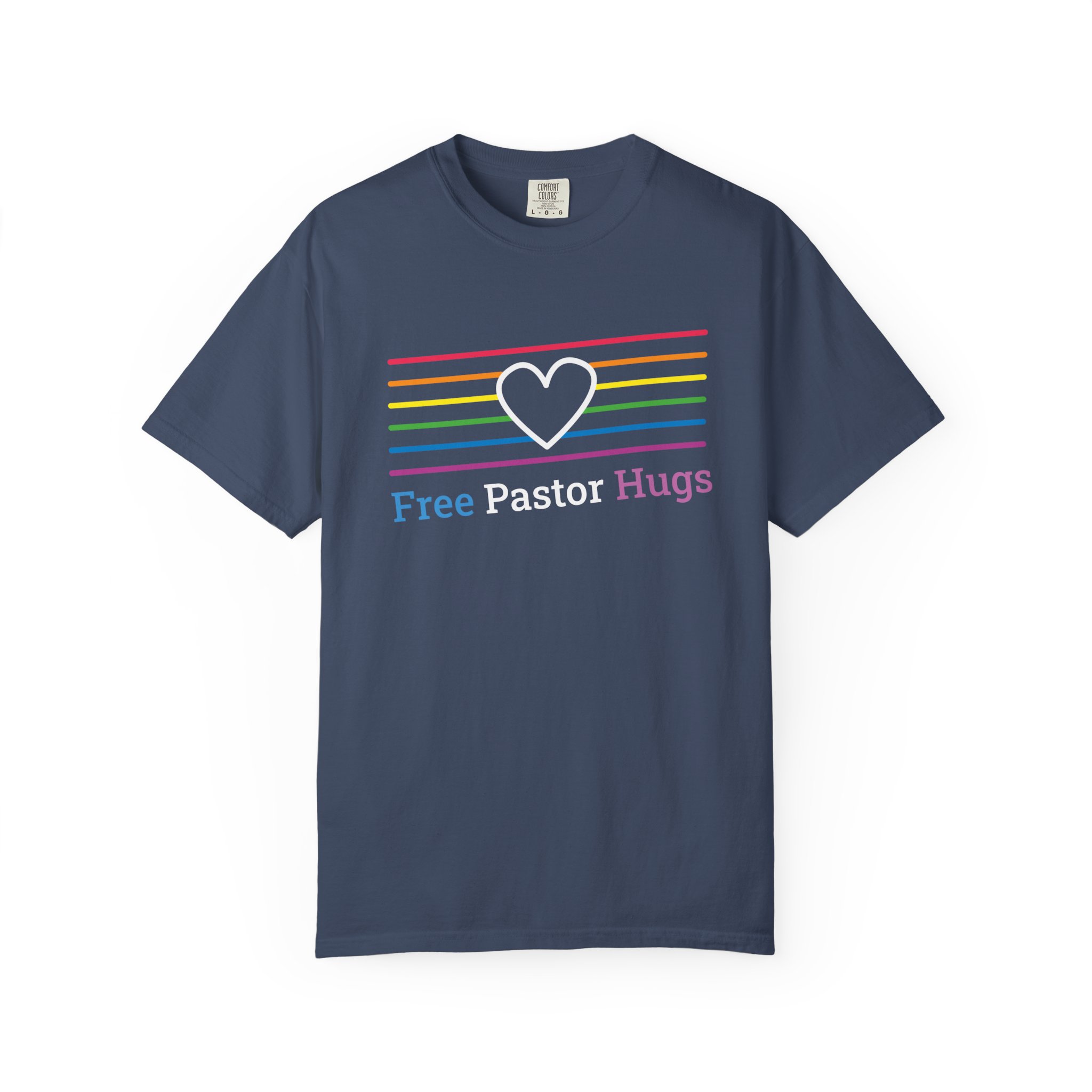 "Free Pastor Hugs" Pride T-Shirt - Image 6