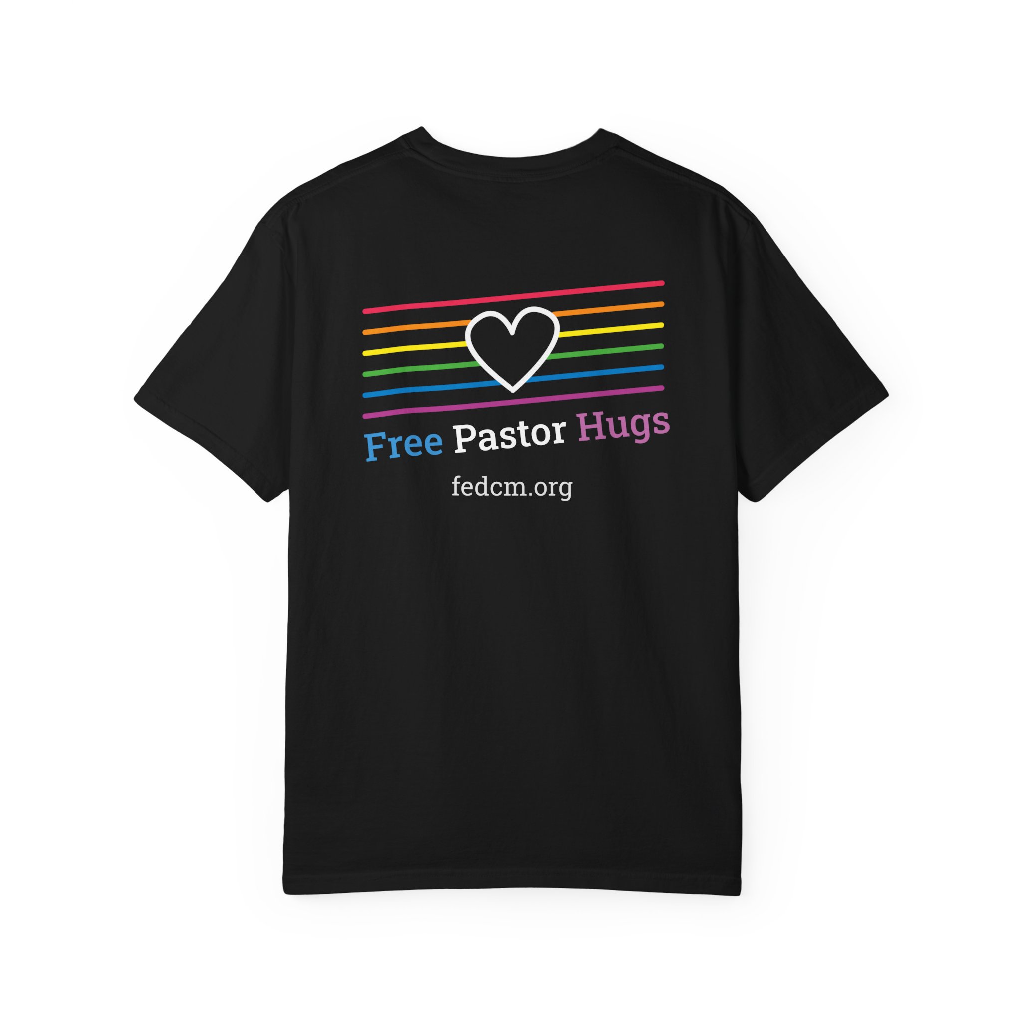 "Free Pastor Hugs" Pride T-Shirt - Image 3