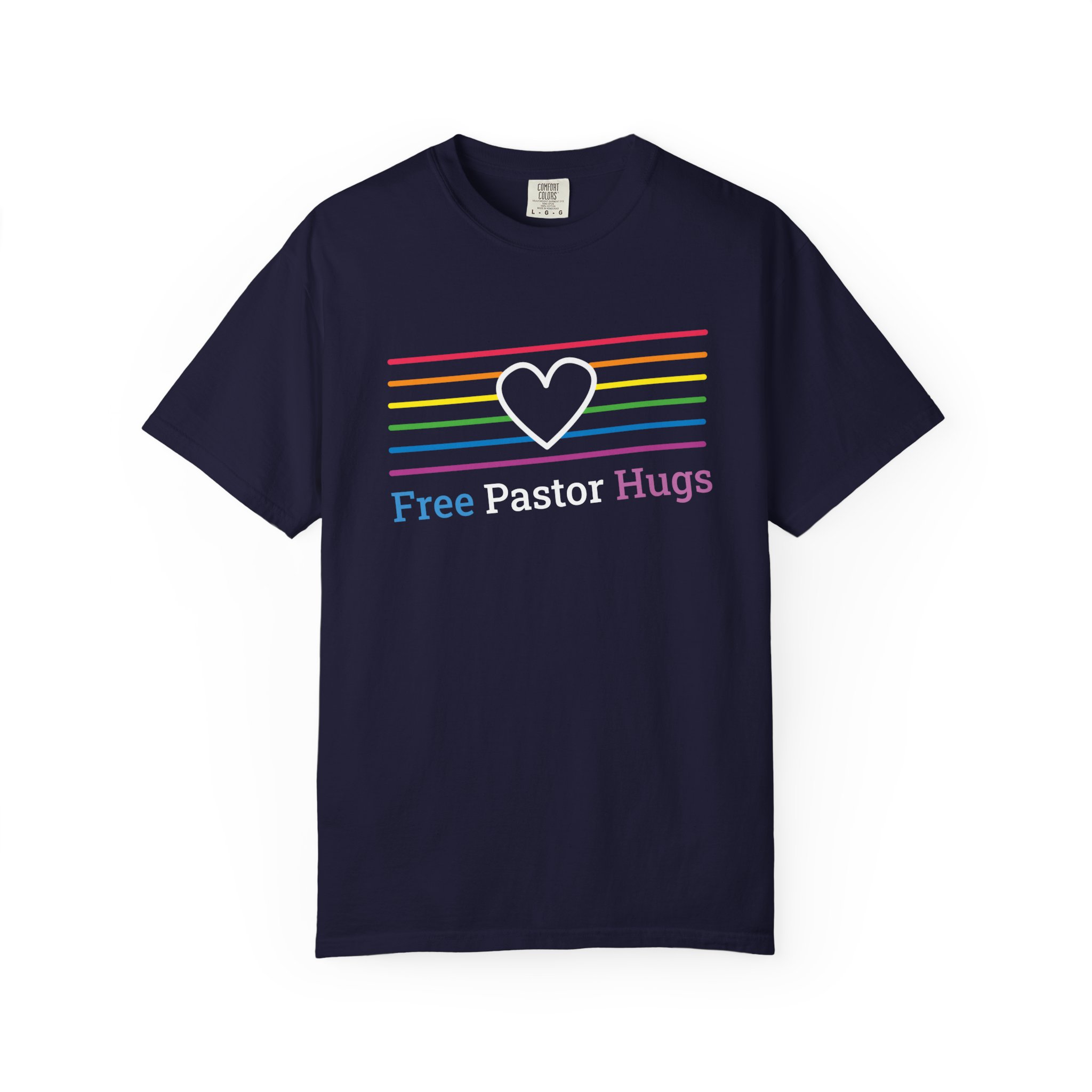 "Free Pastor Hugs" Pride T-Shirt - Image 11