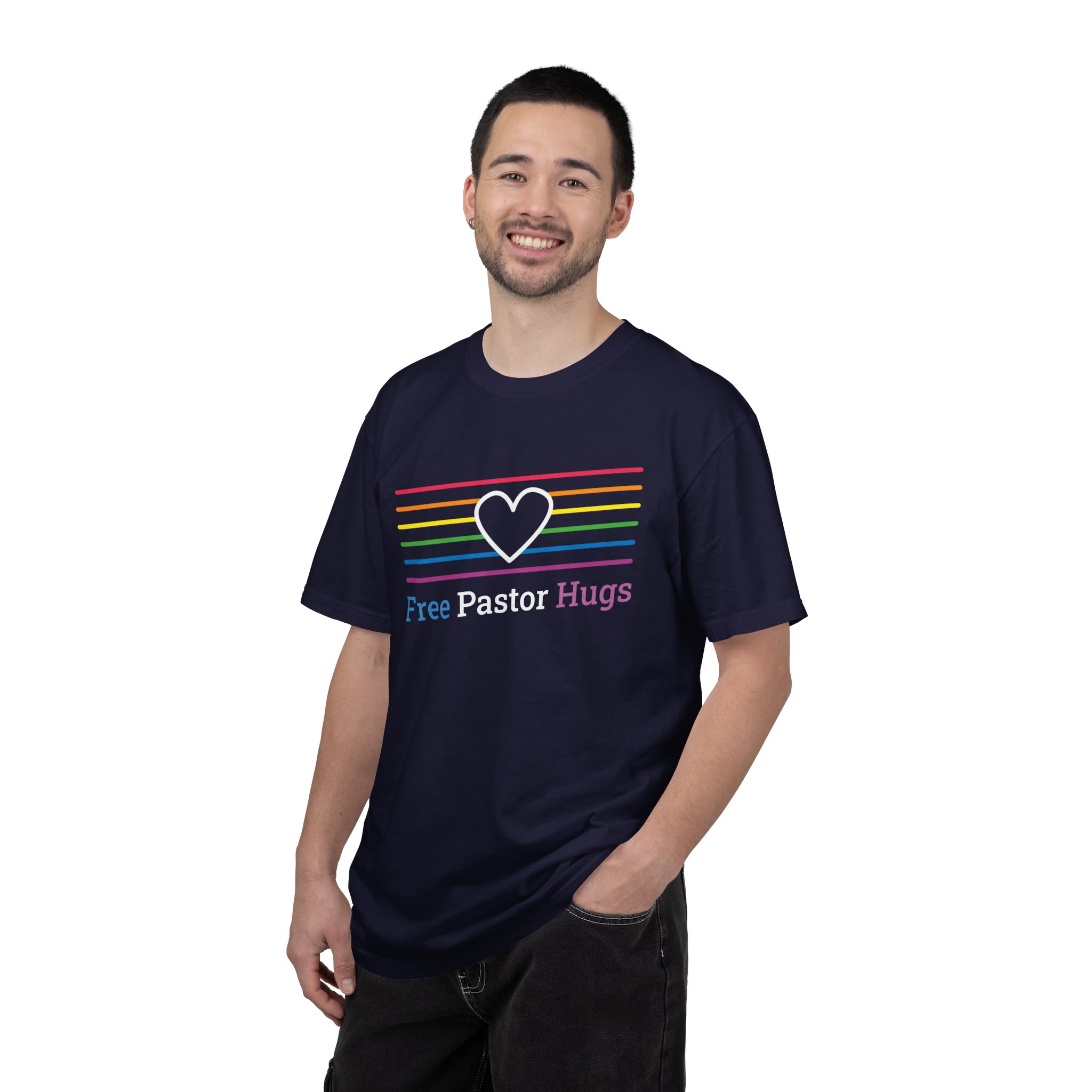 "Free Pastor Hugs" Pride T-Shirt - Image 15