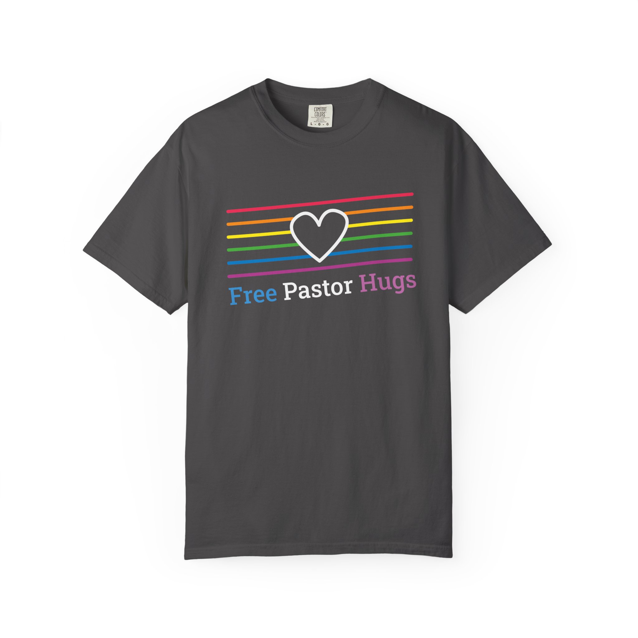 "Free Pastor Hugs" Pride T-Shirt - Image 16