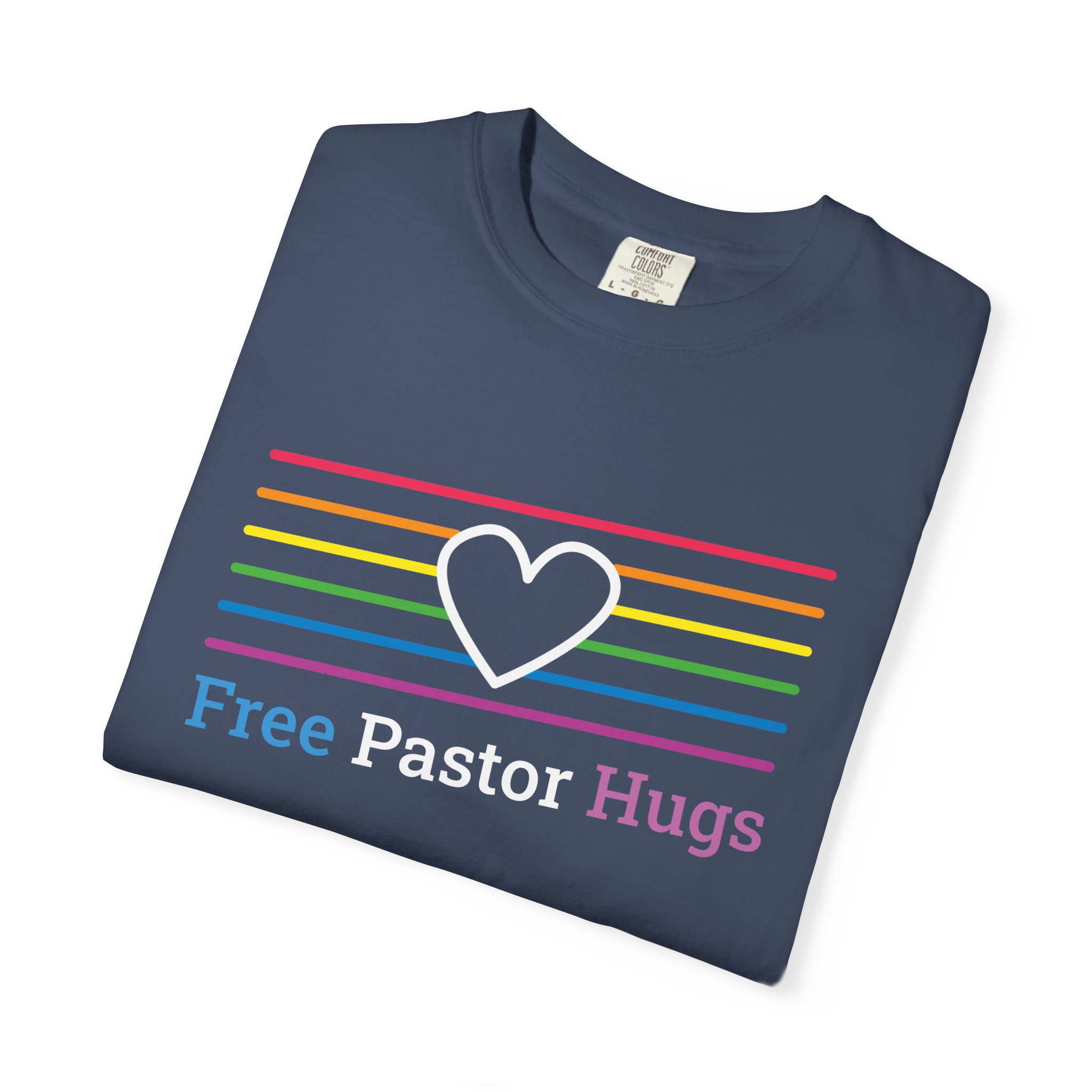 "Free Pastor Hugs" Pride T-Shirt - Image 8