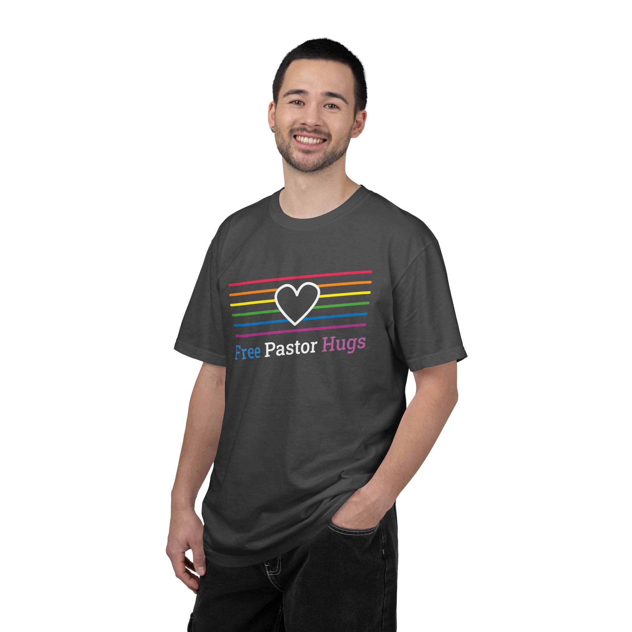 "Free Pastor Hugs" Pride T-Shirt - Image 20